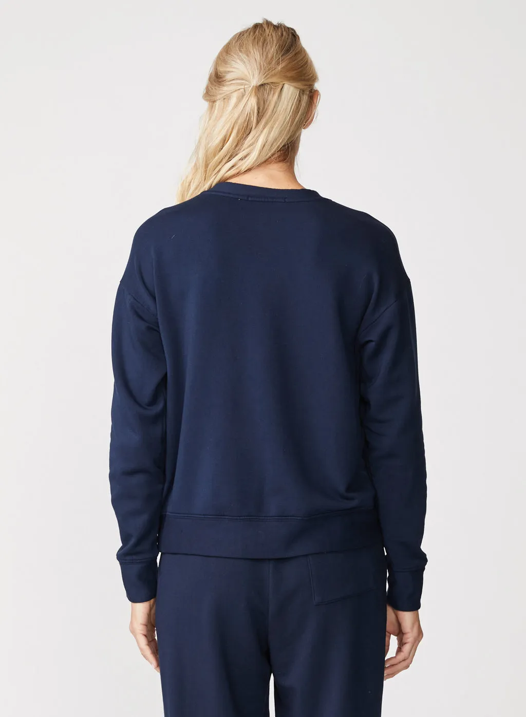 Stateside Softest Fleece Crewneck Sweatshirt in New Navy sold by Bailey 44 product image thumbnail 3