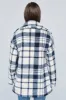Stateside Double Faced Sherpa Jacket in Navy/Cream Plaid sold by Bailey 44