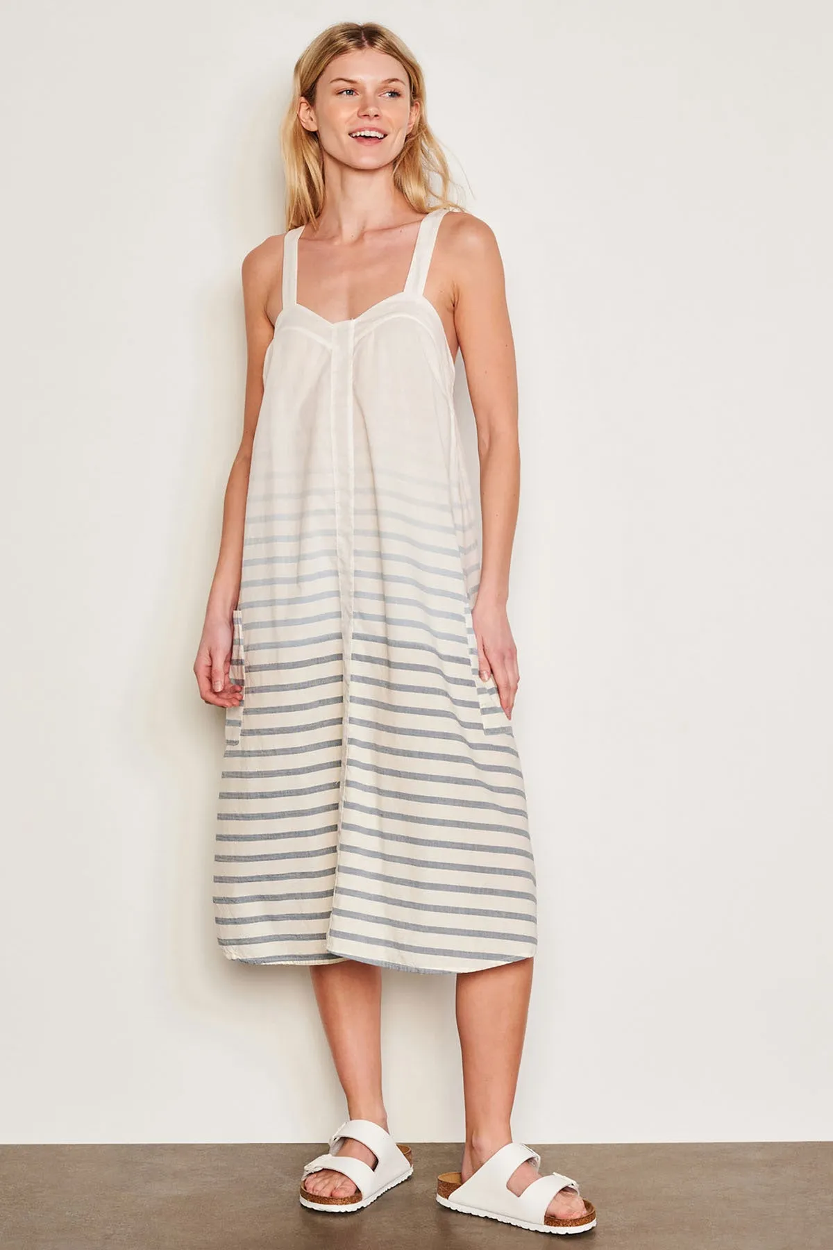 Sundry Changing Tide Stripe Midi Apron Dress in Deep Navy sold by Bailey 44 product image thumbnail 2