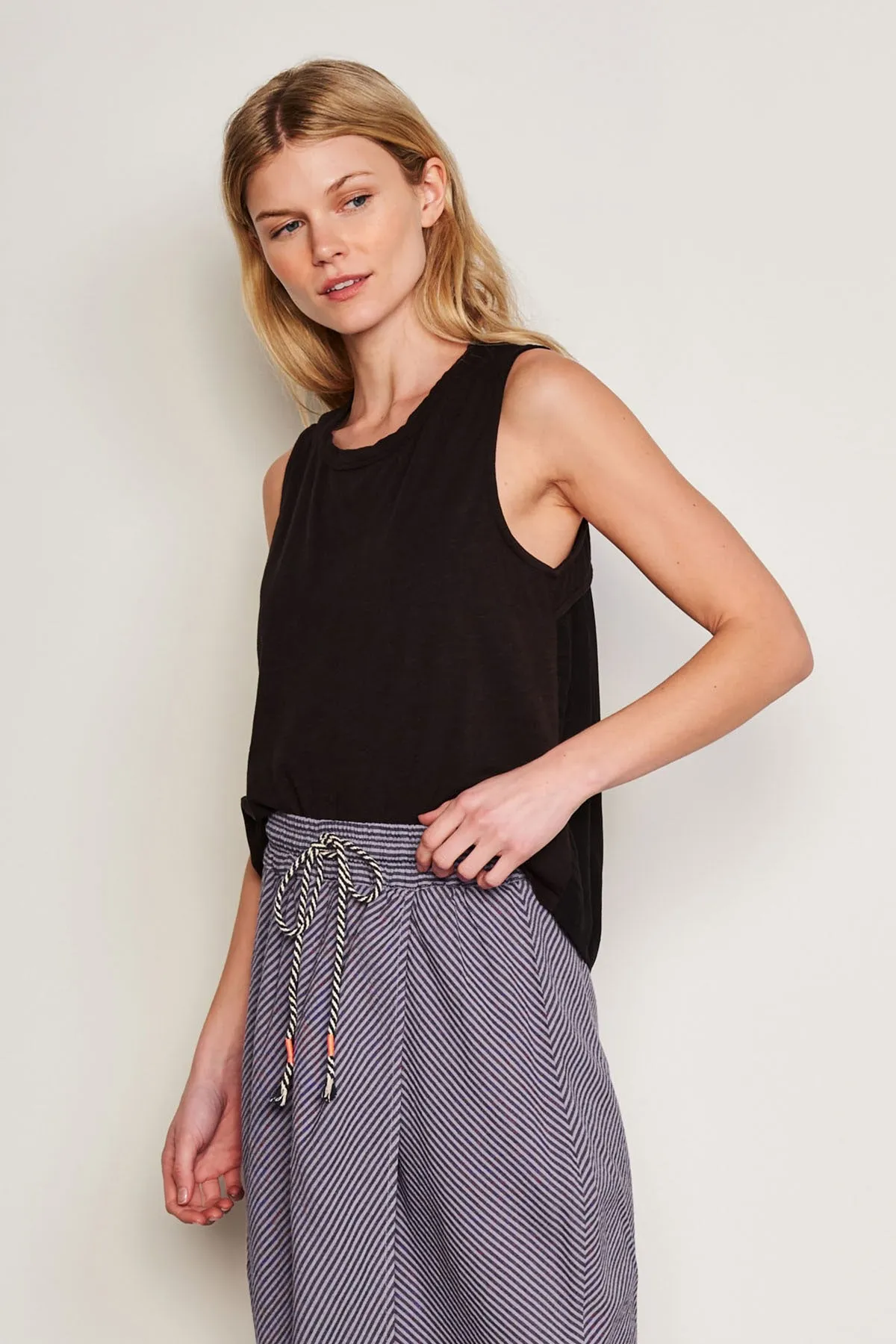 Sundry Mixed Media Tank in Black sold by Bailey 44 product image thumbnail 2