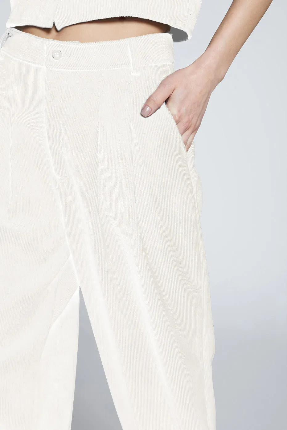 Stateside Schoolboy Cord Pant in Cream sold by Bailey 44 product image thumbnail 2