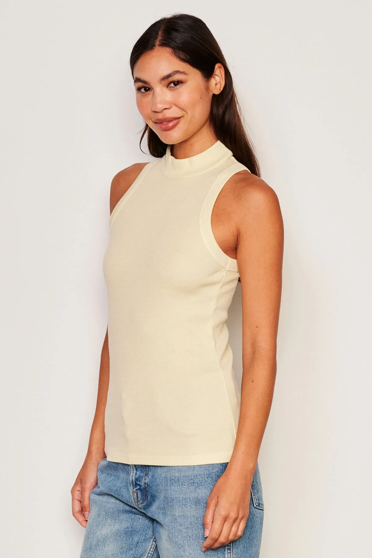Sundry Mock Neck Tank in Yellow Fade sold by Bailey 44 product image thumbnail 2