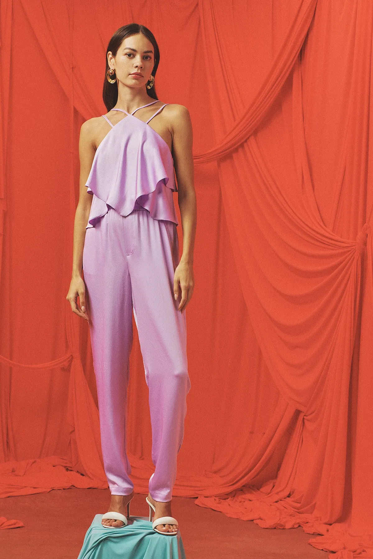 Bailey 44 Kiera Halter Petal Top in Lilac sold by Bailey 44