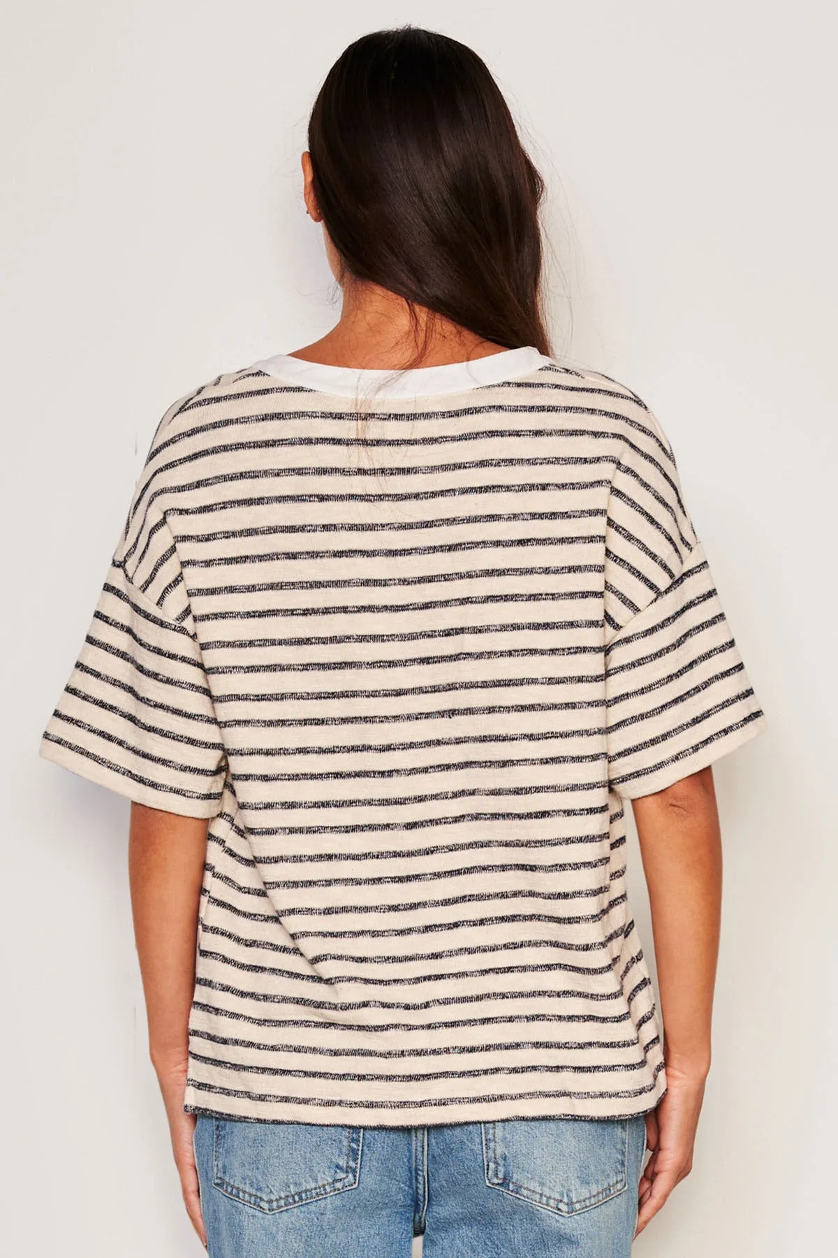 Sundry Short Sleeve Henley in Deep Navy sold by Bailey 44 product image thumbnail 3