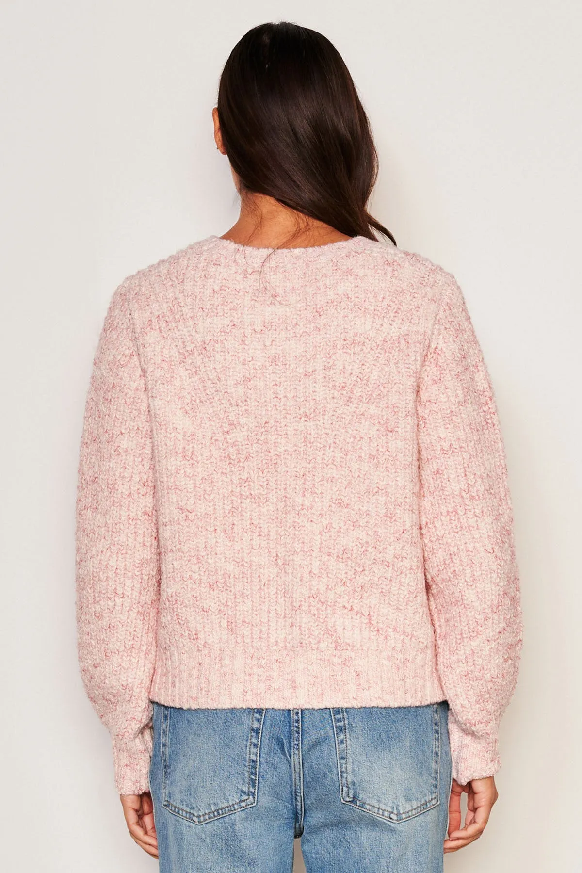 Sundry Rib Transfer Crew Neck Sweater in Guava sold by Bailey 44 product image thumbnail 3