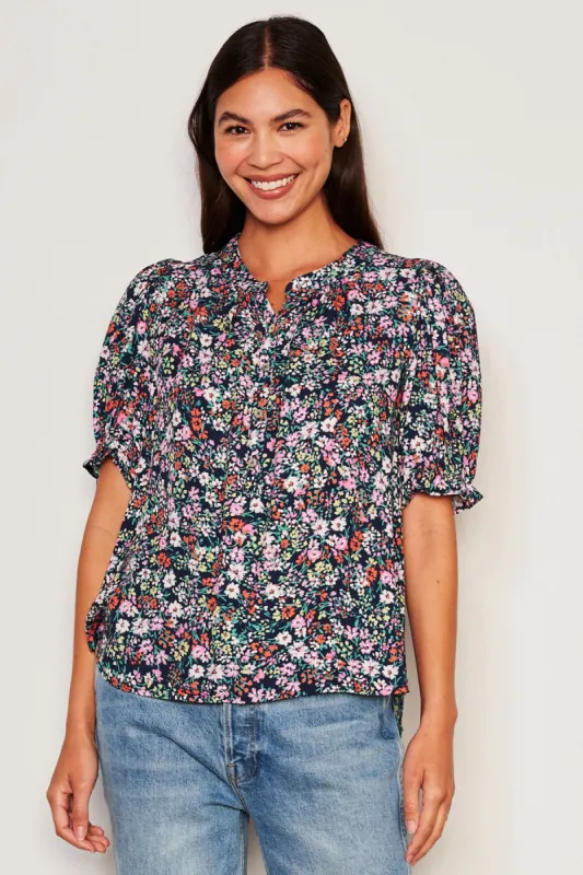 Sundry Femme Henley Shirt in Deep Navy sold by Bailey 44