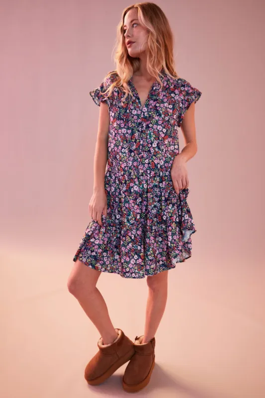 Sundry Mini Field Dress in Deep Navy sold by Bailey 44