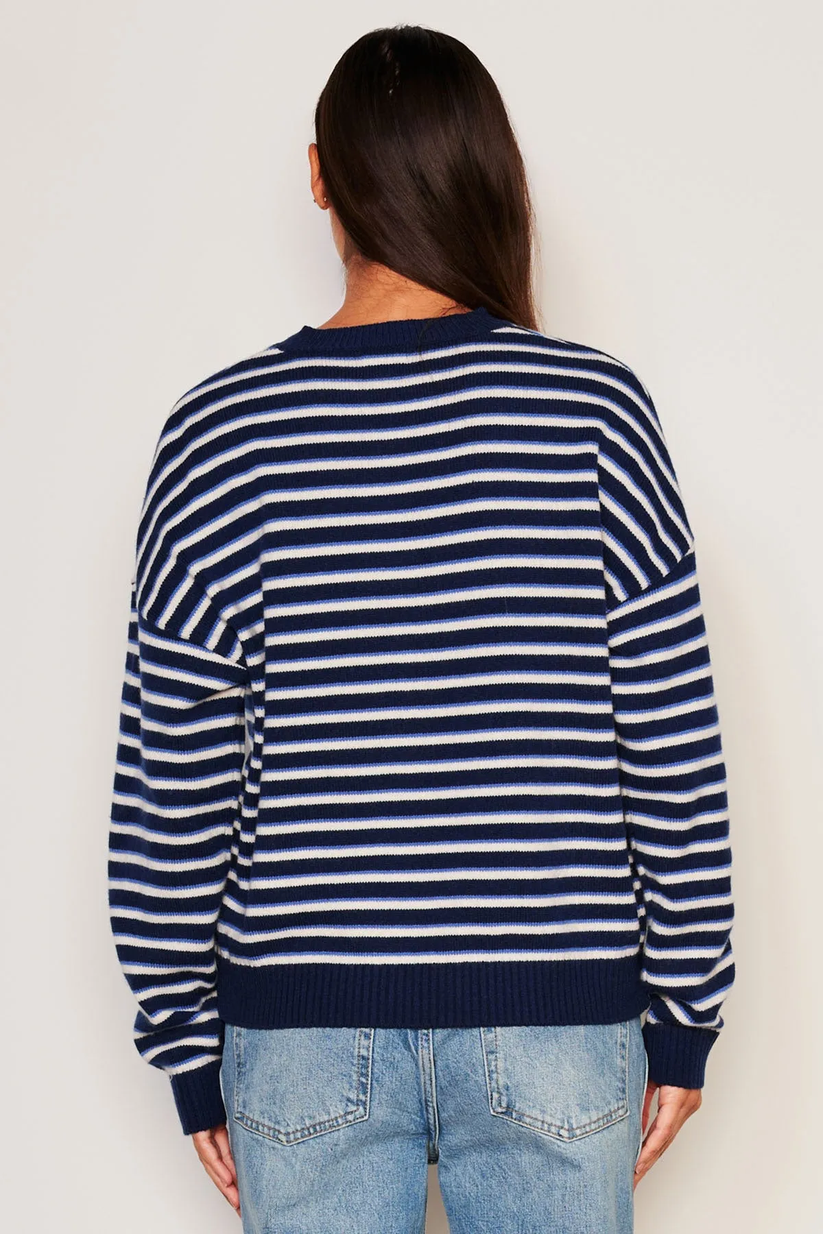 Sundry Stripes Lace Up Sweater in Oyster sold by Bailey 44 product image thumbnail 4