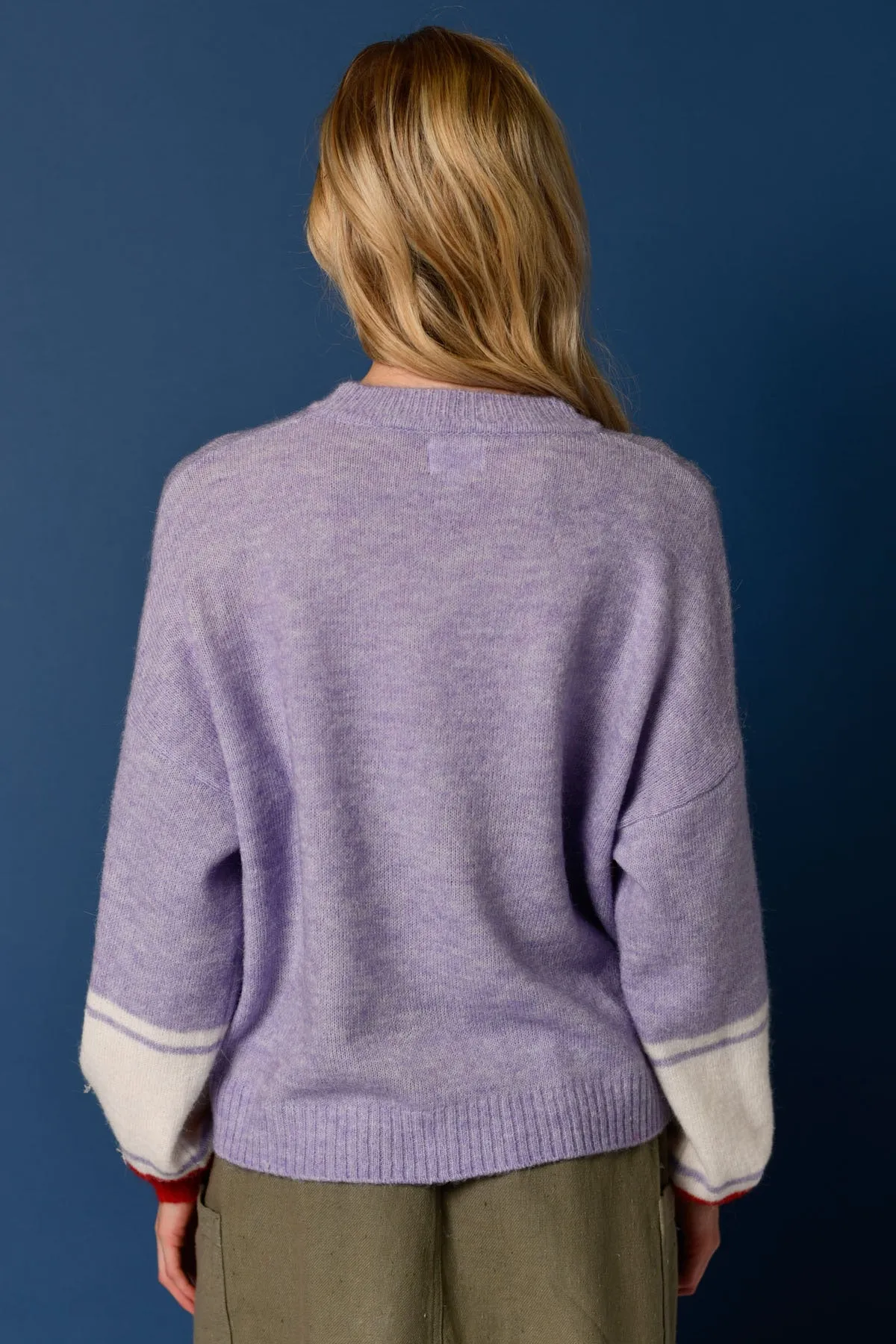 Sundry Star Intarsia Sweater in Flare Red sold by Bailey 44 product image thumbnail 4