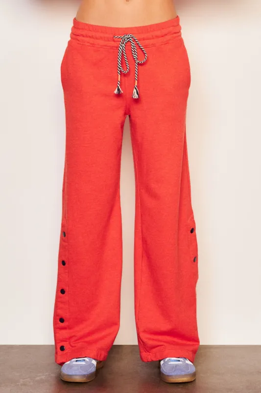Sundry Snap Lounge Pant in Flare Red sold by Bailey 44