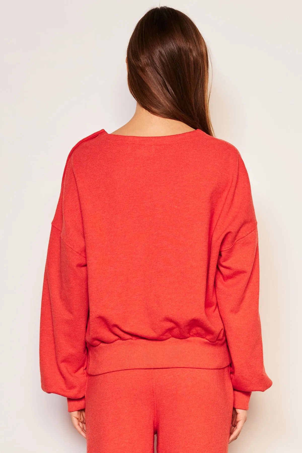 Sundry Snap Sweatshirt in Flare Red sold by Bailey 44 product image thumbnail 3