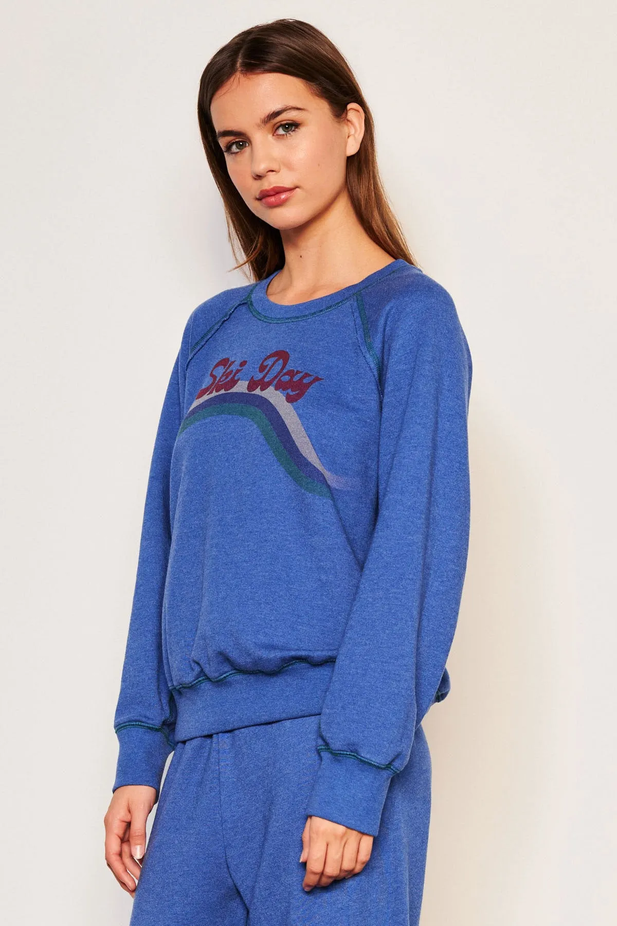 Sundry Ski Day Raglan Sweatshirt in Symphony sold by Bailey 44 product image thumbnail 2