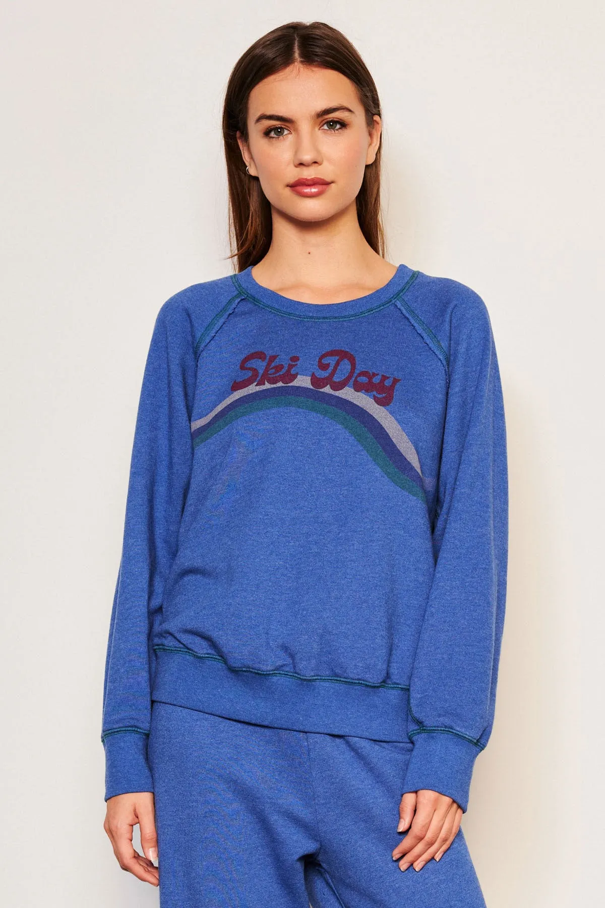 Sundry Ski Day Raglan Sweatshirt in Symphony sold by Bailey 44