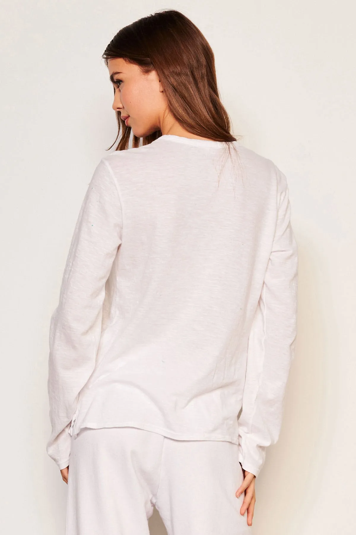 Sundry Ski Club Long Sleeve Crew in Optic White sold by Bailey 44 product image thumbnail 4