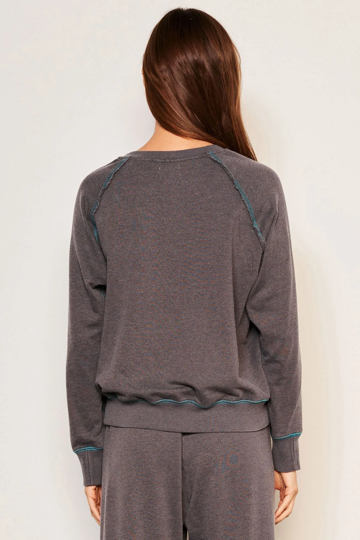 Sundry Sunrise Raglan Sweatshirt in Washed Black sold by Bailey 44 product image thumbnail 4
