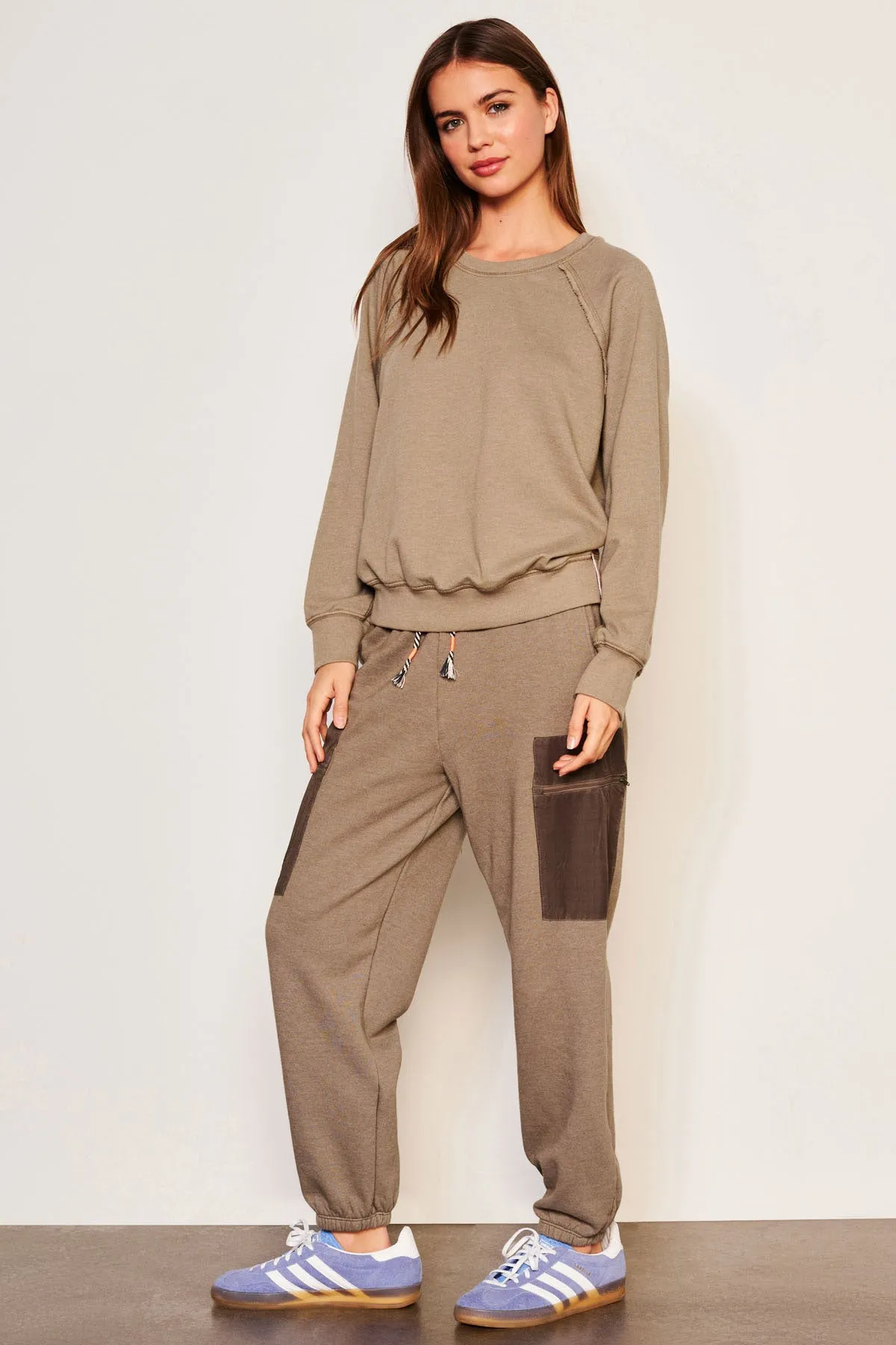 Sundry Raglan Sweatshirt in Fern sold by Bailey 44 product image thumbnail 3