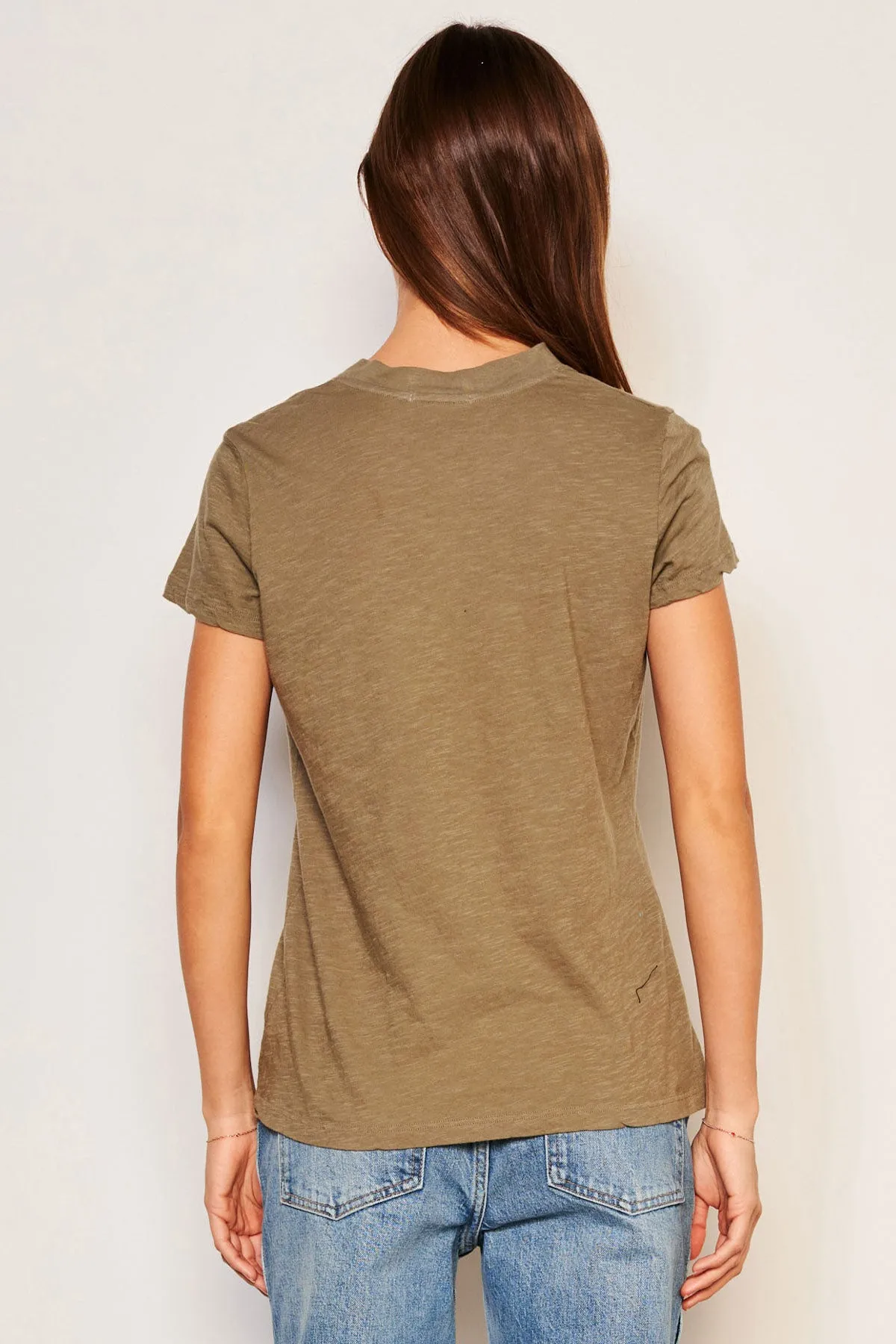 Sundry Deep V-Neck Tee in Fern sold by Bailey 44 product image thumbnail 3