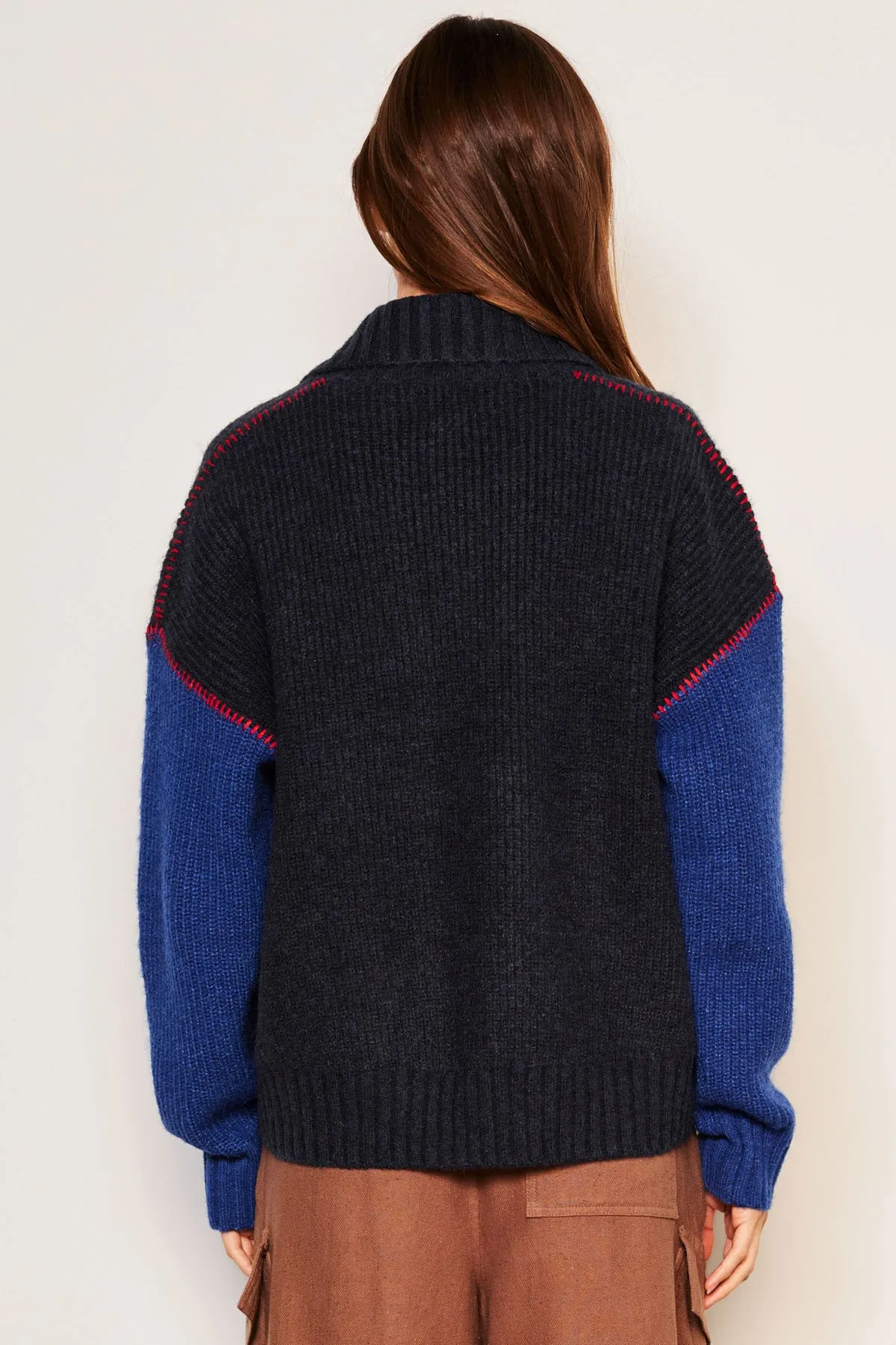 Sundry Shawl Collar Cardi in Deep Navy sold by Bailey 44 product image thumbnail 3