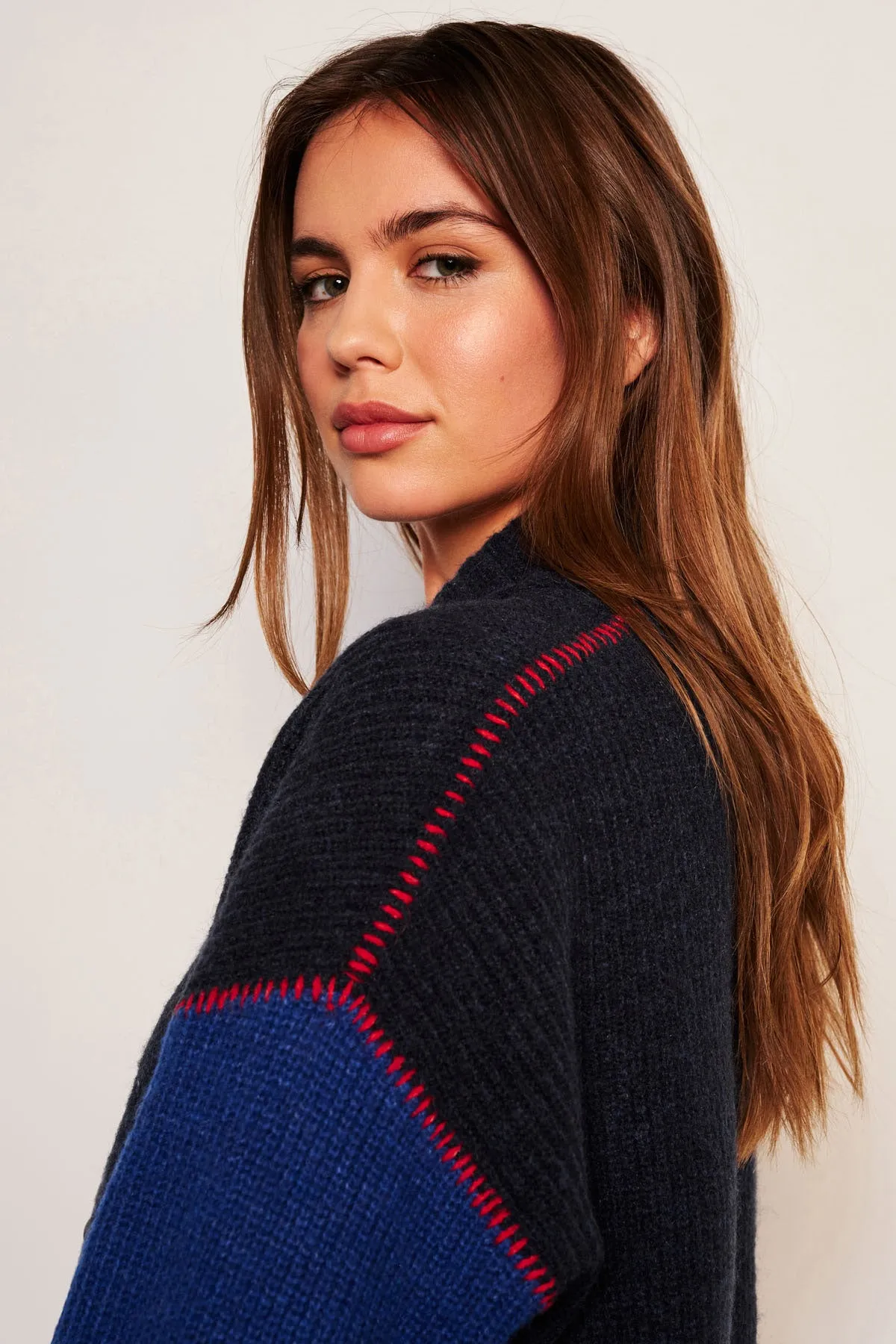 Sundry Shawl Collar Cardi in Deep Navy sold by Bailey 44 product image thumbnail 4