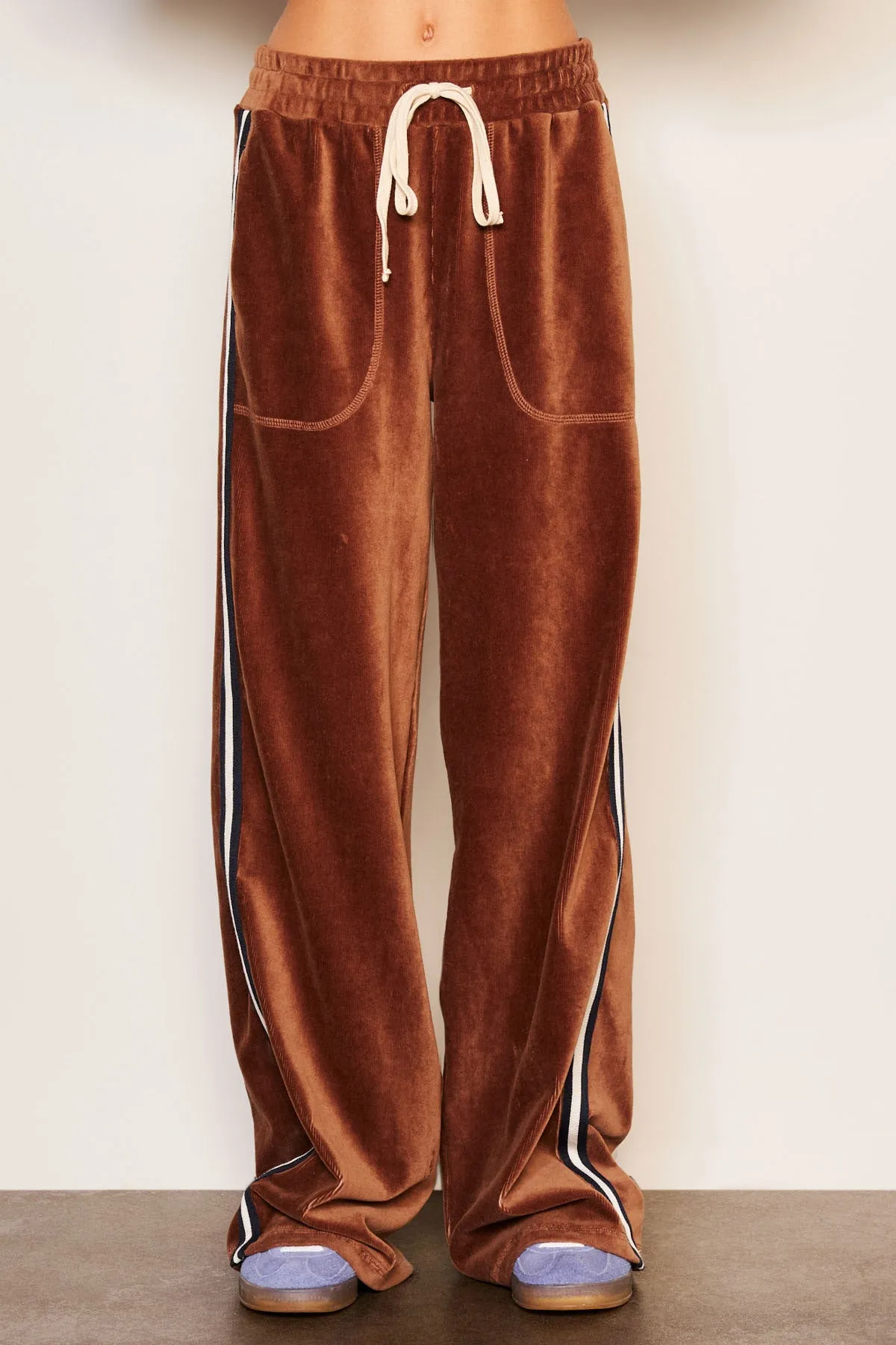 Sundry Relaxed Wide Leg Pant in Taupe sold by Bailey 44