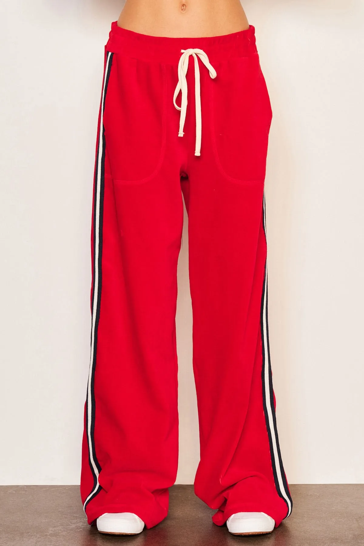 Sundry Relaxed Wide Leg Pant in Flare Red sold by Bailey 44