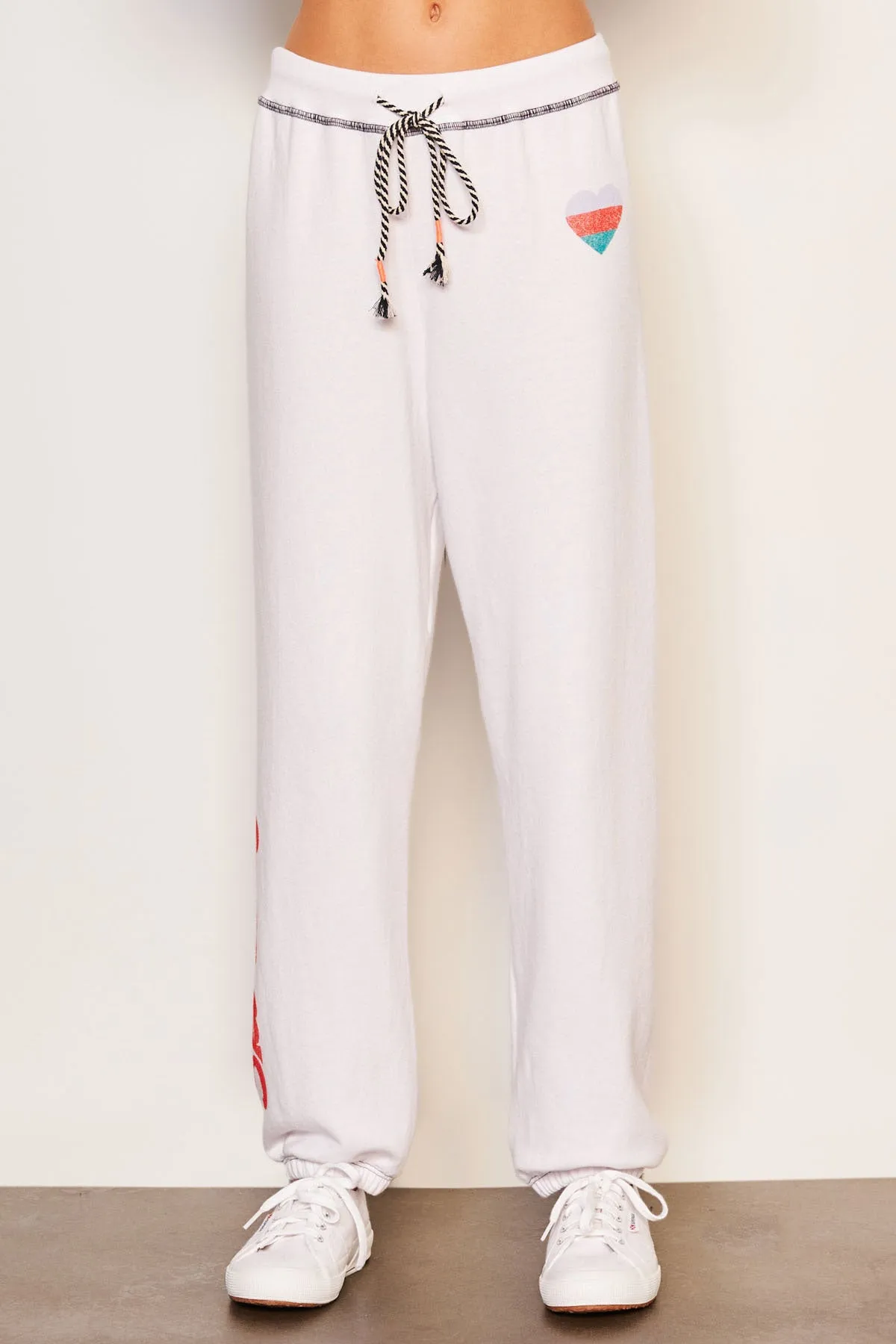 Sundry Heart Jogger in Optic White sold by Bailey 44