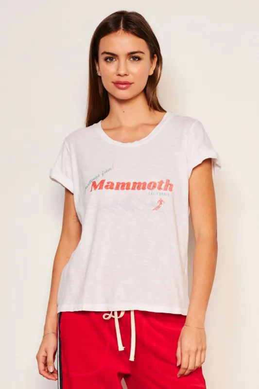 Sundry Mammoth Rolled Sleeve Tee in Optic White sold by Bailey 44
