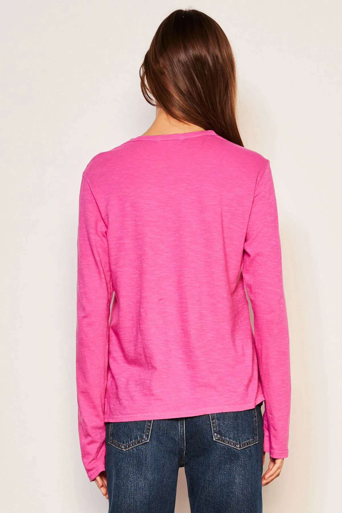 Sundry Ski Camp Long Sleeve Crew in Fuchsia Gem sold by Bailey 44 product image thumbnail 4