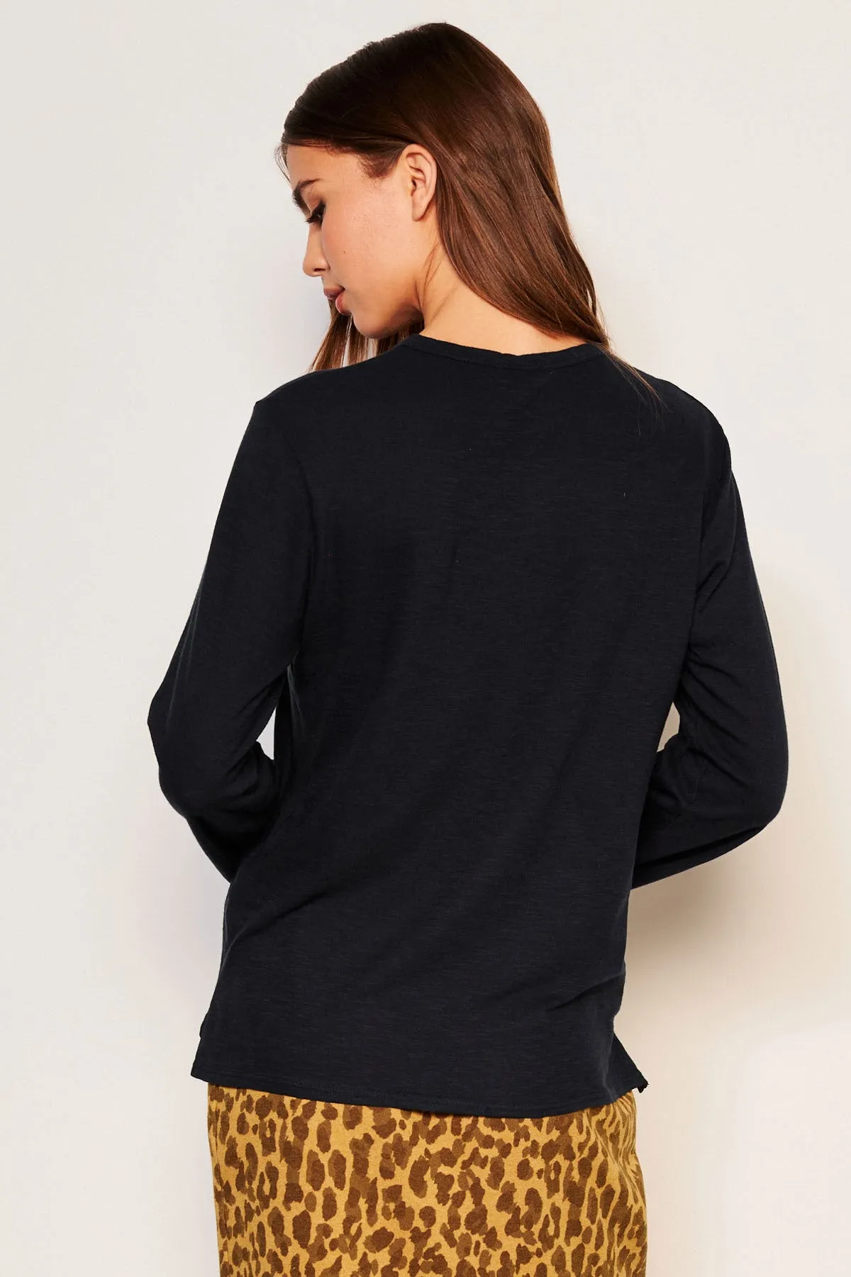 Sundry Ski Camp Long Sleeve Crew in Deep Navy sold by Bailey 44 product image thumbnail 3