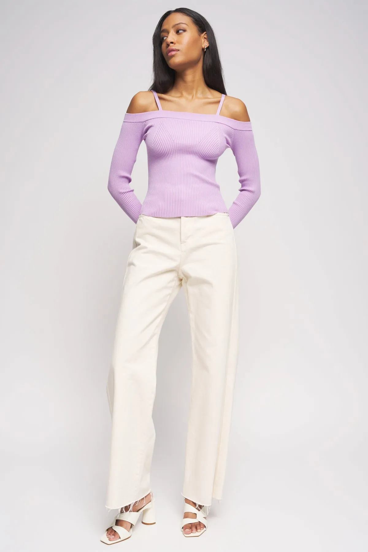 Bailey 44 Averi Shoulder Sweater Top in Lilac sold by Bailey 44 product image thumbnail 5