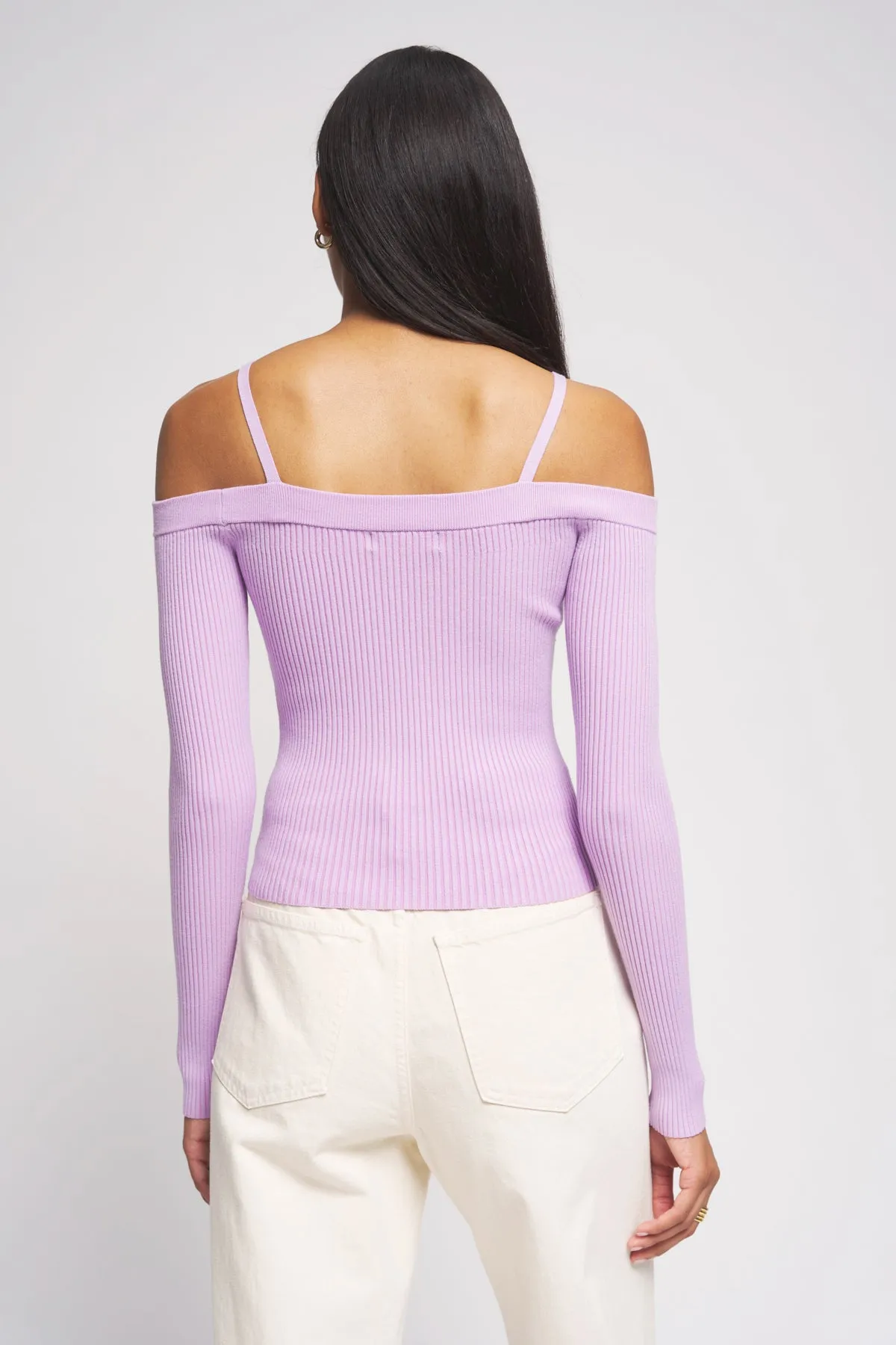Bailey 44 Averi Shoulder Sweater Top in Lilac sold by Bailey 44 product image thumbnail 4