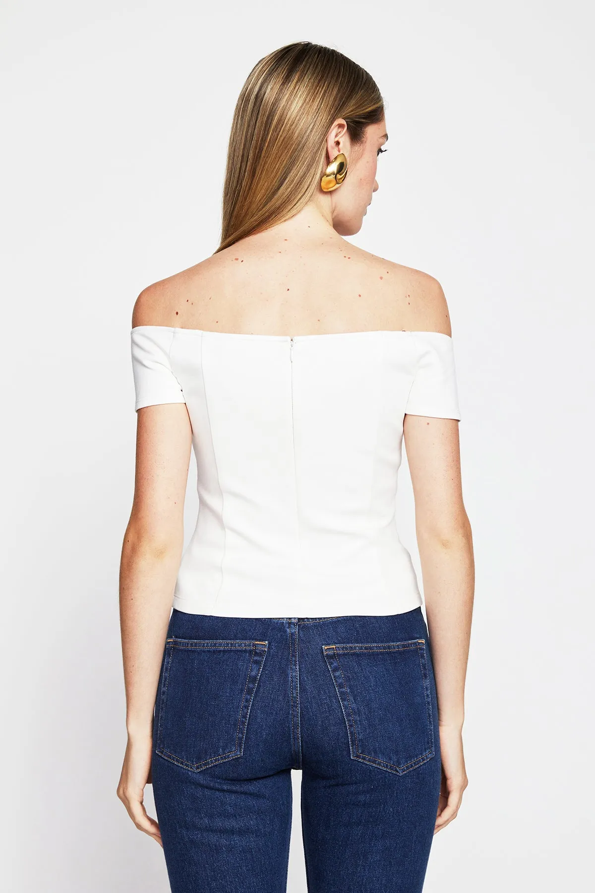 Bailey 44 Halina Ponte Top in Ivory sold by Bailey 44 product image thumbnail 4