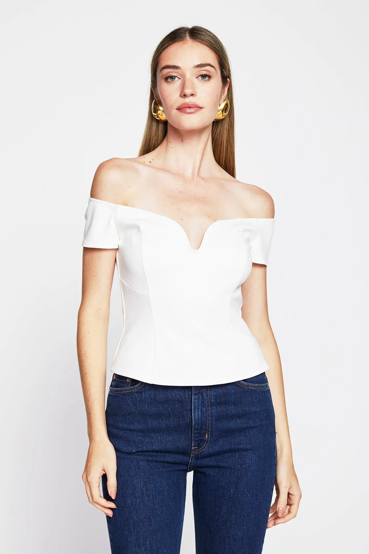 Bailey 44 Halina Ponte Top in Ivory sold by Bailey 44 product image thumbnail 2