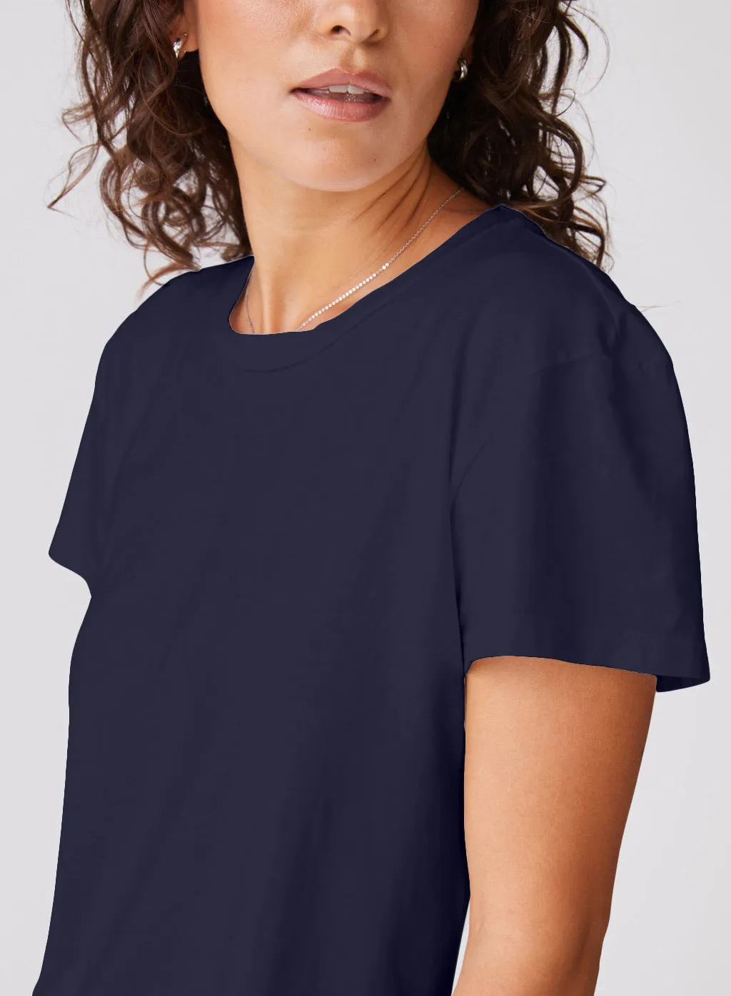 Cloud Jersey Short Sleeve Crew Tee in New Navy sold by Bailey 44 product image thumbnail 2