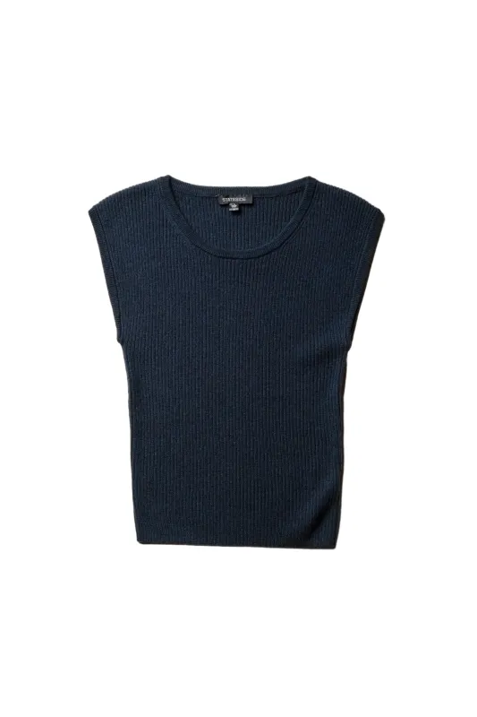 Shell Tank Sweater in New Navy sold by Bailey 44
