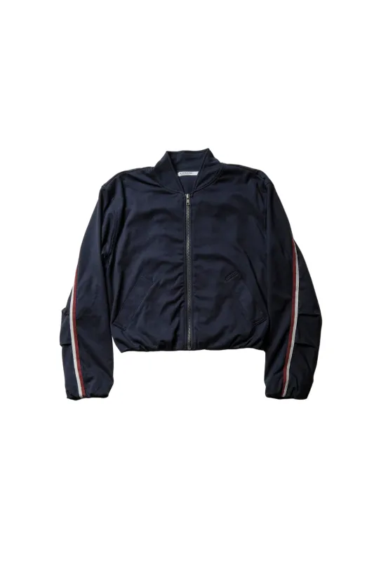 Luxe Ponte Bomber Jacket in New Navy made by Bailey 44