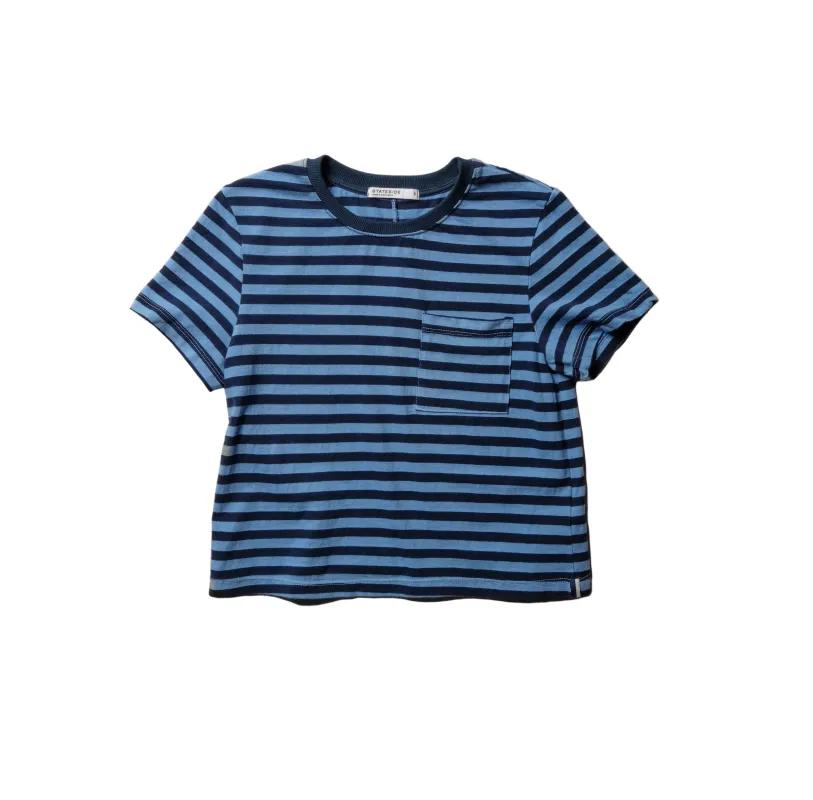 Preppy Stripe Boxy Tee in Blue Topaz sold by Bailey 44