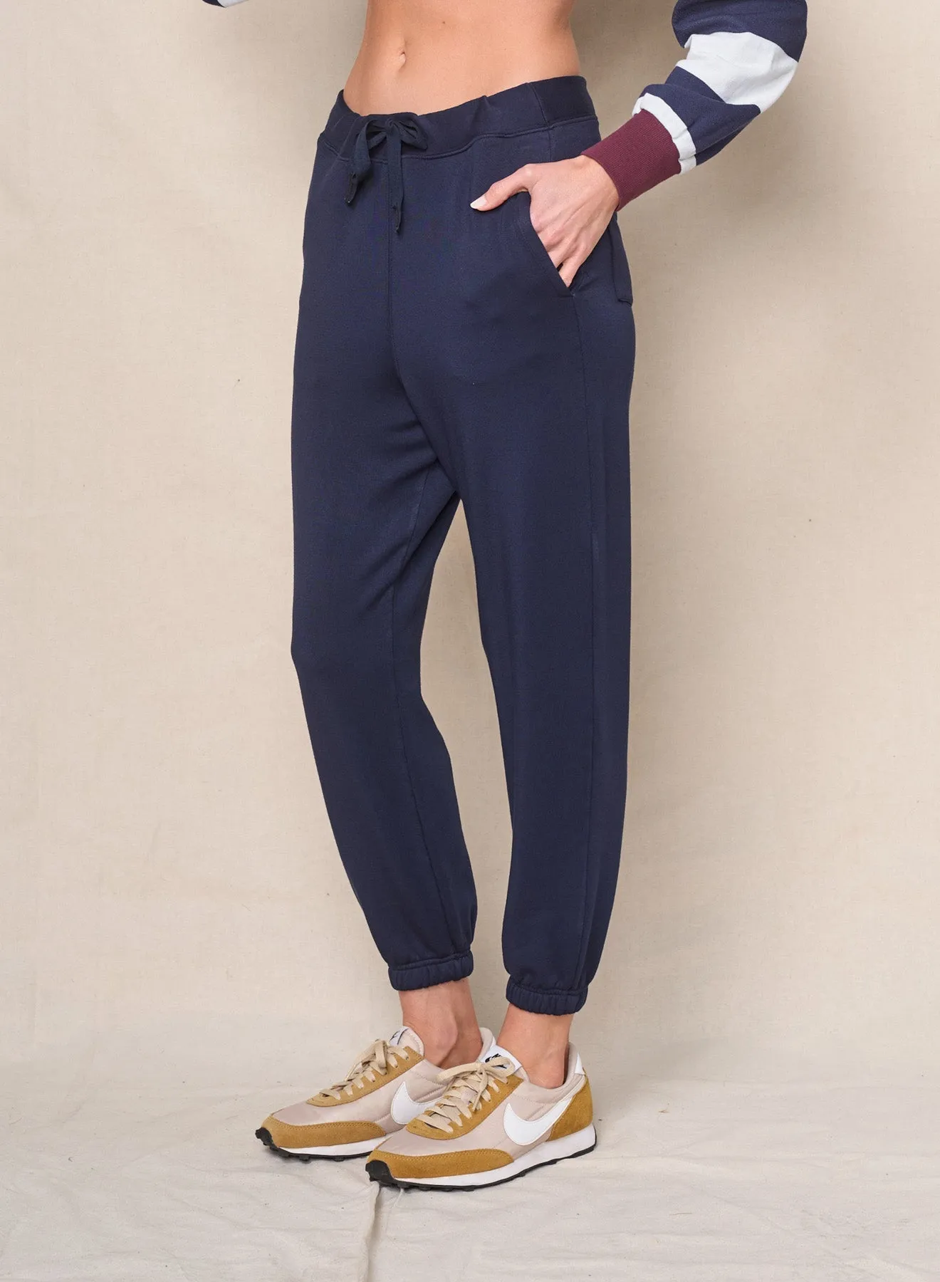 Softest Fleece Sweatpants With Pockets in New Navy sold by Bailey 44 product image thumbnail 2