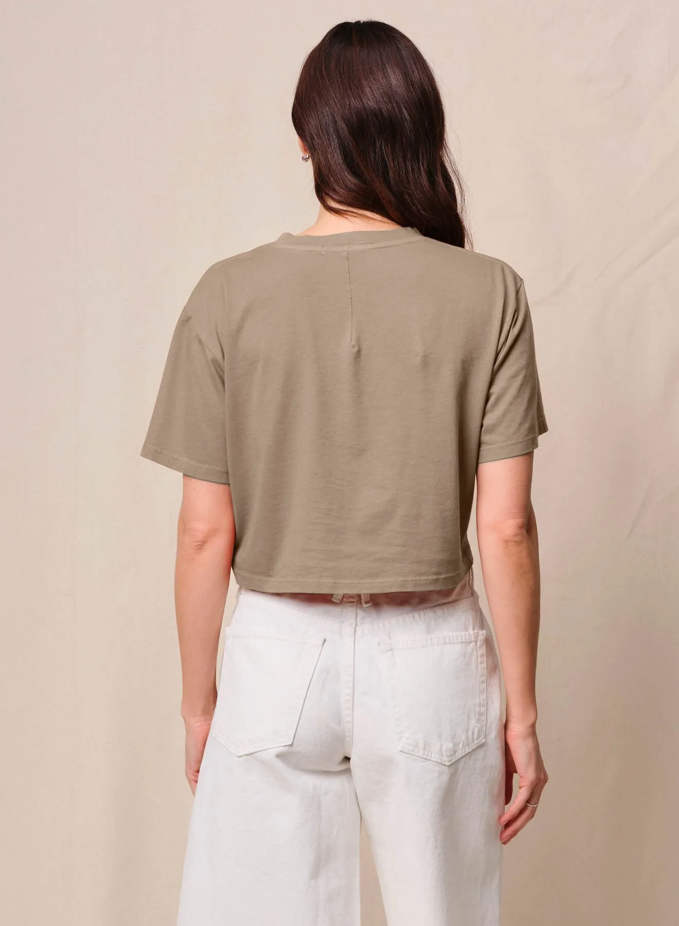 Cloud Jersey Cropped Boy Tee in Bay Leaf sold by Bailey 44 product image thumbnail 4