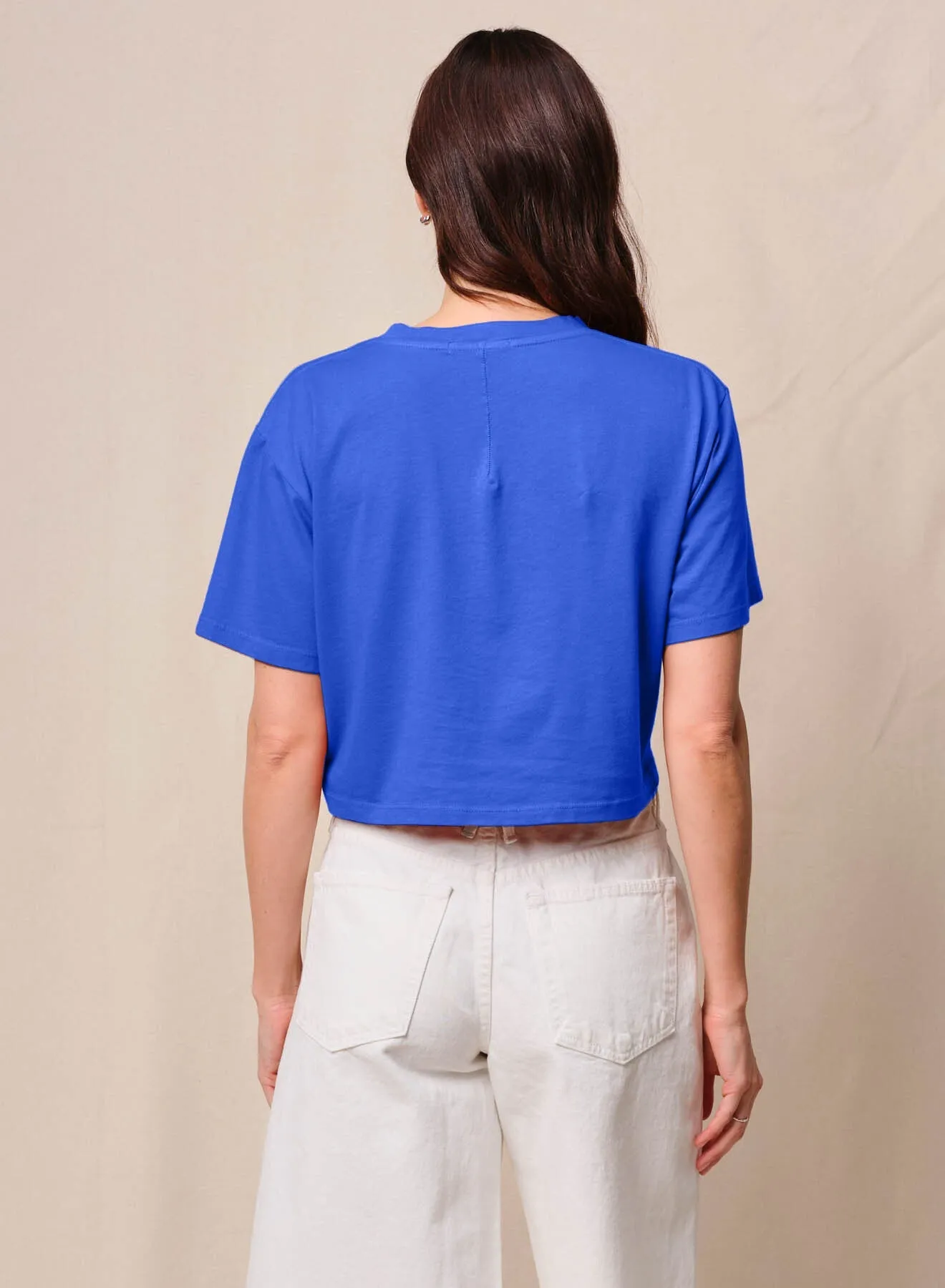 Cloud Jersey Cropped Boy Tee in Cobalt sold by Bailey 44 product image thumbnail 4