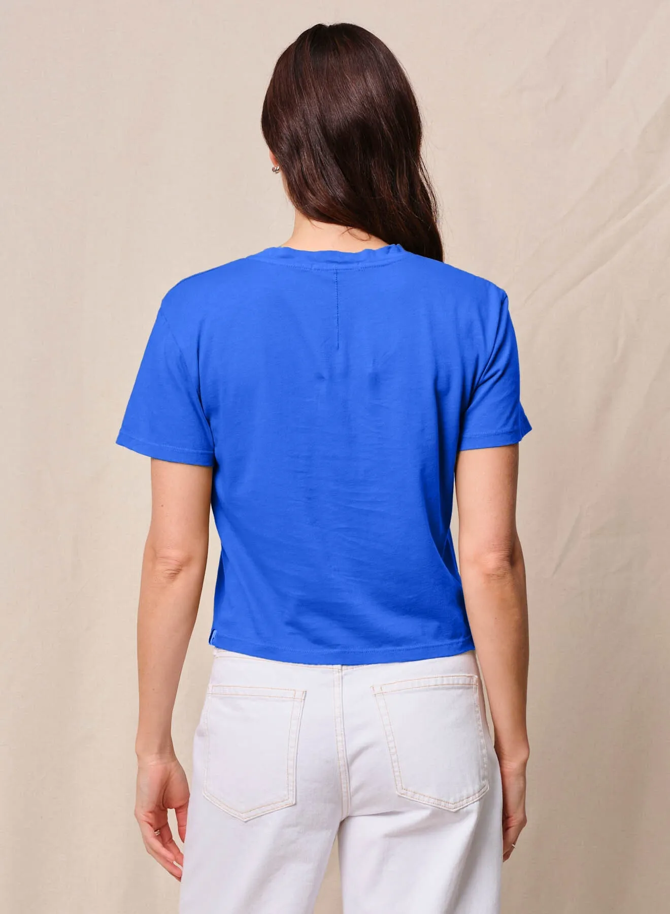 Cloud Jersey Short Sleeve Crew in Cobalt sold by Bailey 44 product image thumbnail 3