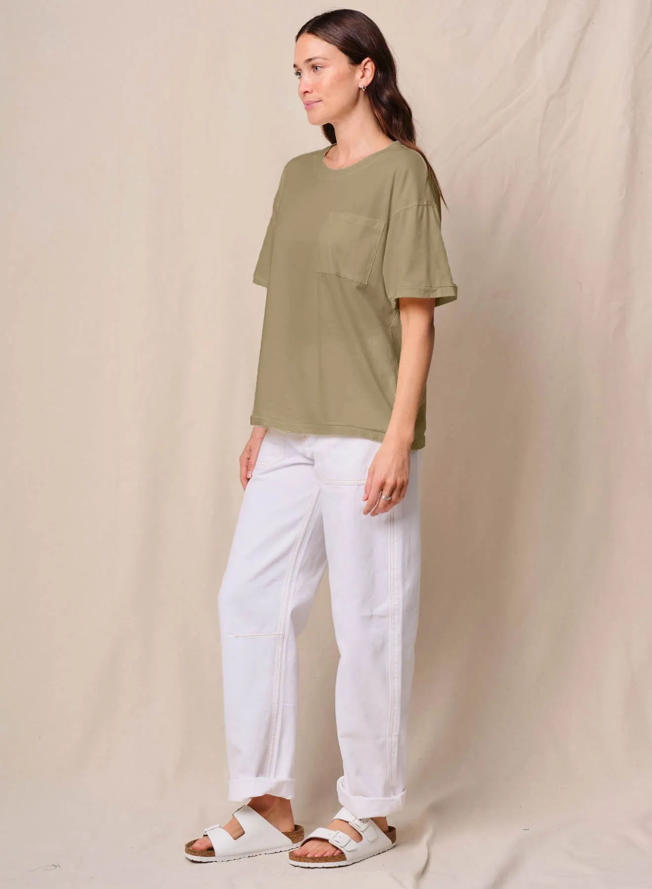 Cloud Jersey Oversized Pocket Tee in Bay Leaf sold by Bailey 44 product image thumbnail 2