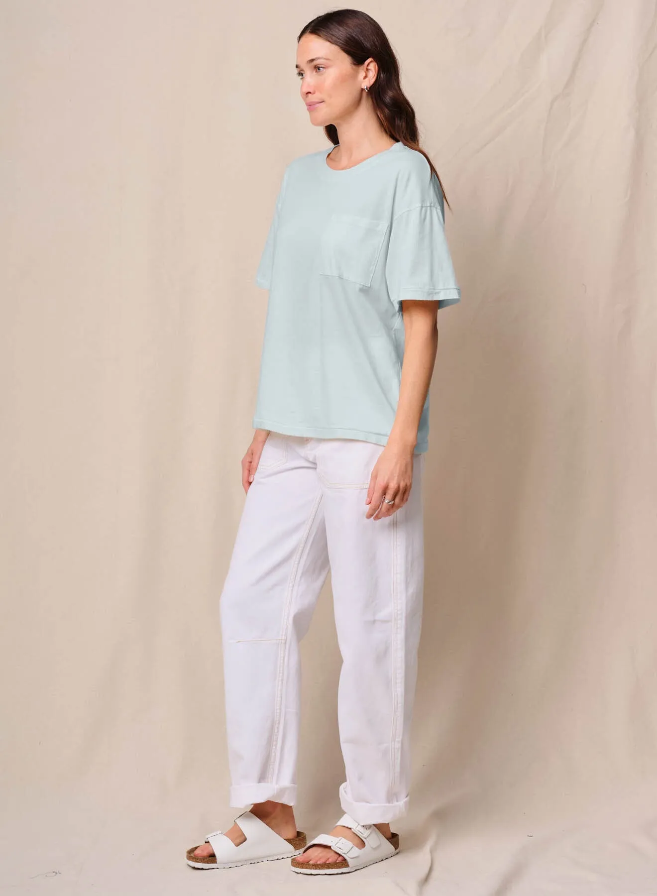 Cloud Jersey Oversized Pocket Tee in Sea Glass sold by Bailey 44 product image thumbnail 2
