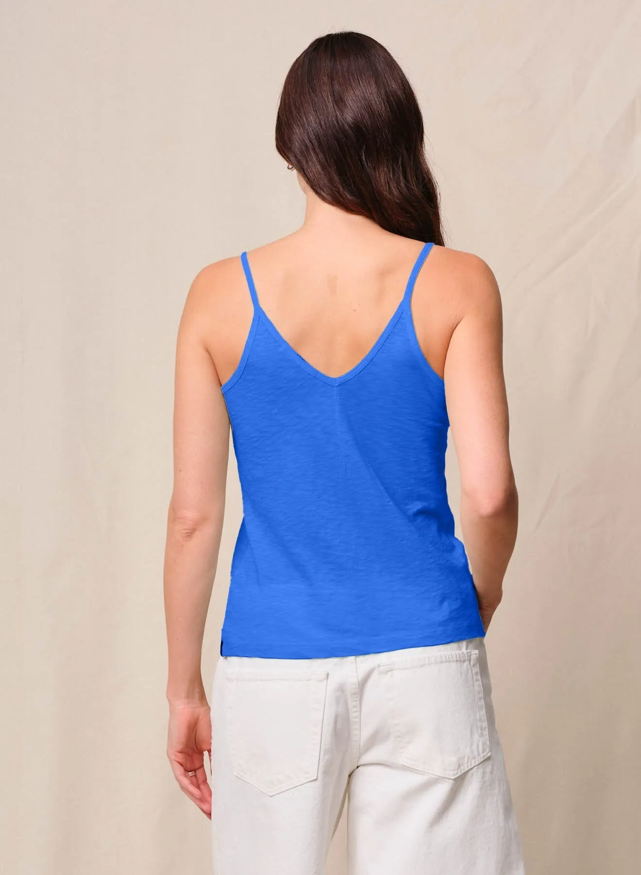 Supima Slub Jersey V-Neck Cami in Cobalt sold by Bailey 44 product image thumbnail 3