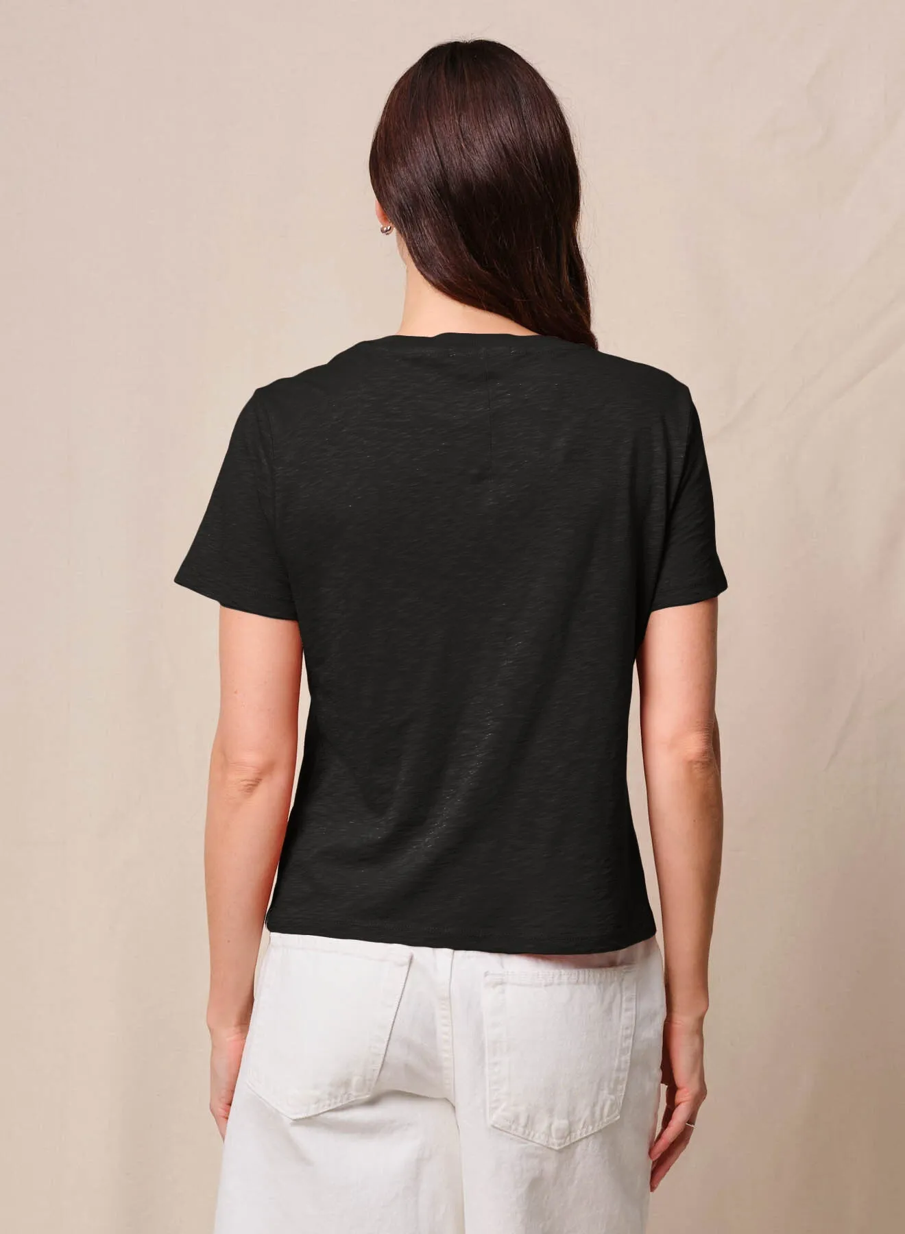 Supima Slub Jersey Short Sleeve Crew in Black sold by Bailey 44 product image thumbnail 3
