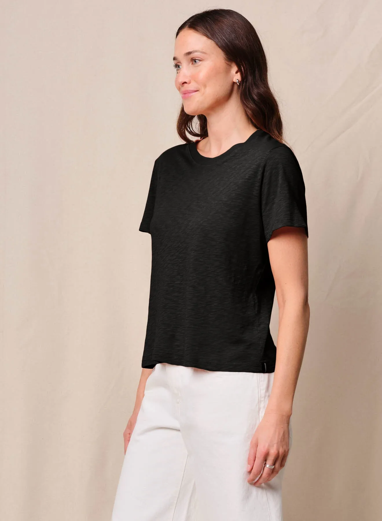 Supima Slub Jersey Short Sleeve Crew in Black sold by Bailey 44 product image thumbnail 2