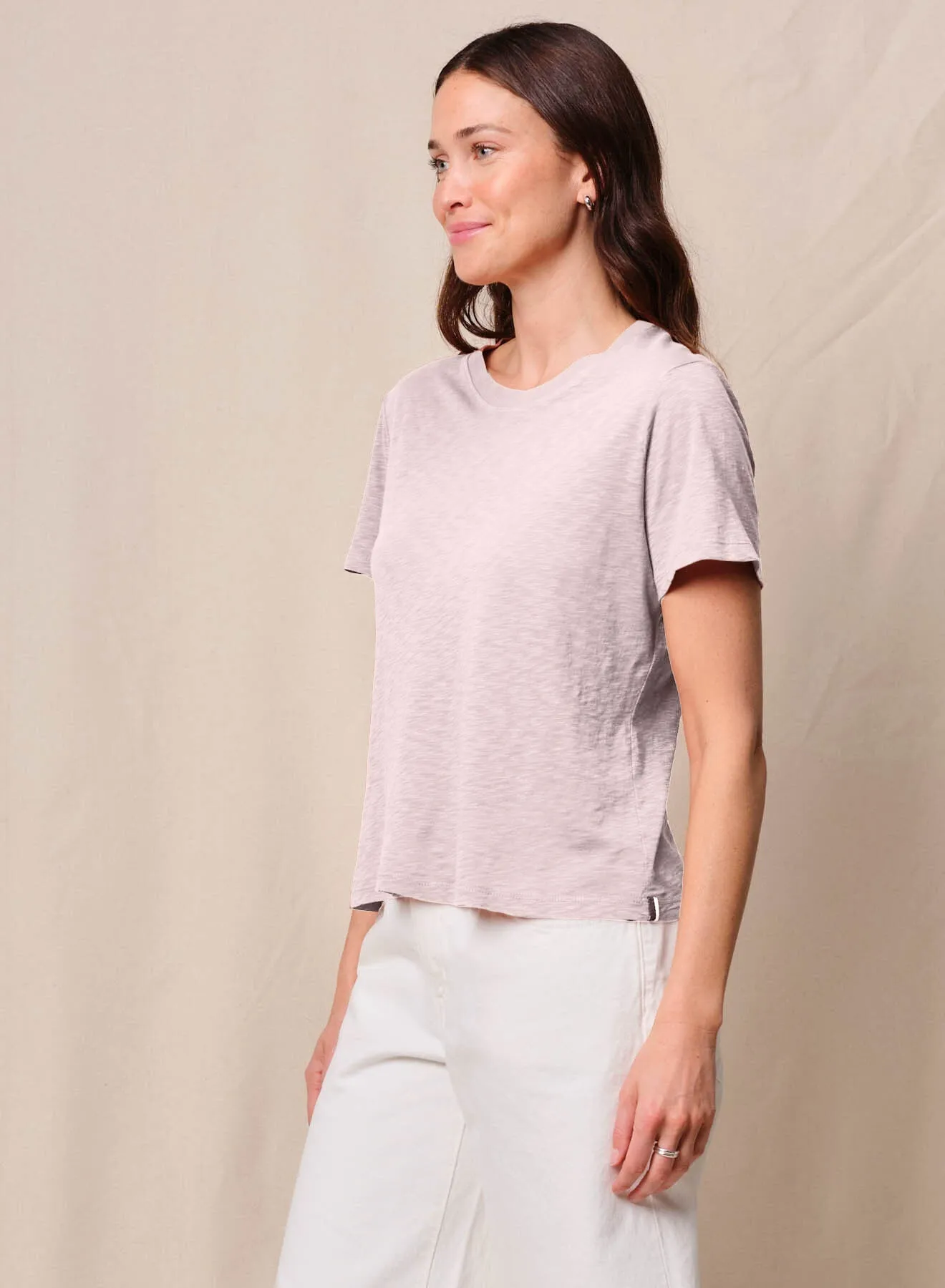 Supima Slub Jersey Short Sleeve Crew in Softest Pink sold by Bailey 44 product image thumbnail 2
