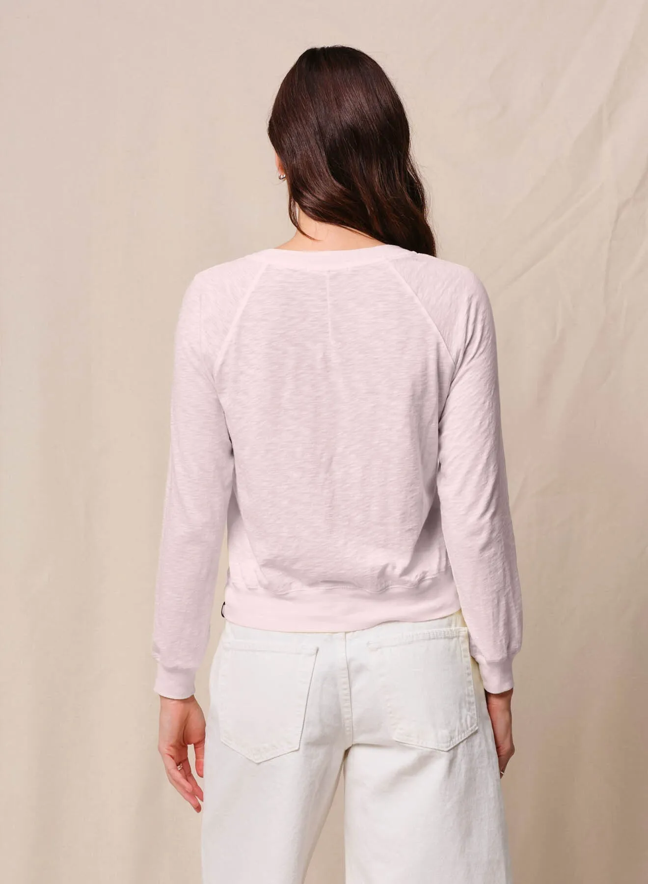 Supima Slub Jersey Raglan Sweatshirt Tee in Softest Pink sold by Bailey 44 product image thumbnail 4