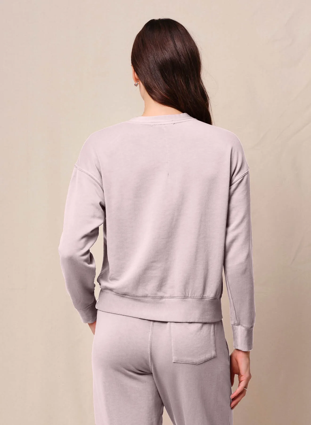 Softest Fleece Crewneck Pullover in Softest Pink sold by Bailey 44 product image thumbnail 3