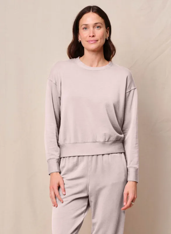 Softest Fleece Crewneck Pullover in Softest Pink sold by Bailey 44